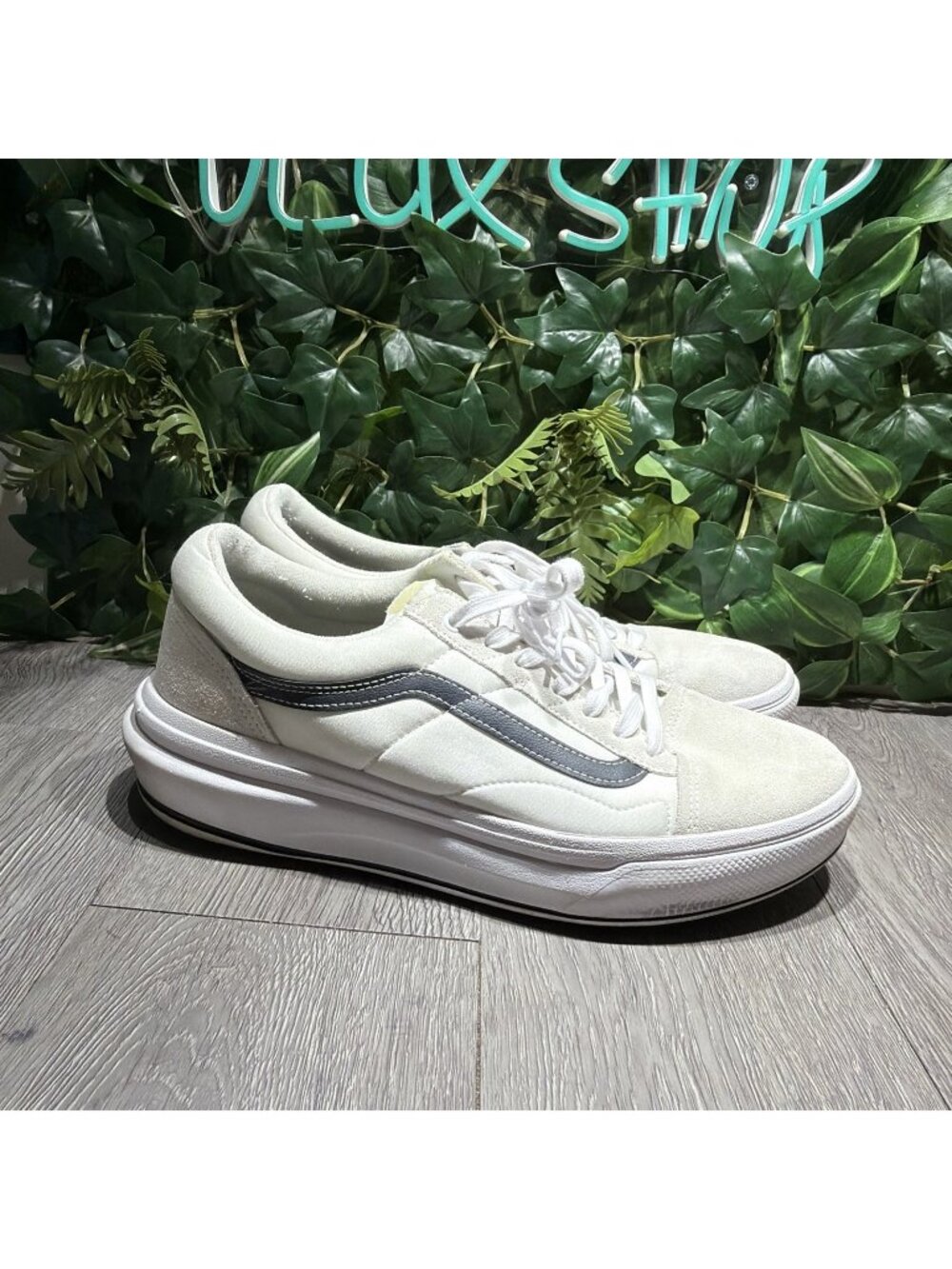 VANS Old Skool Overt CC ComfyCush Skate Men Sz 13 Shoes Sneakers White